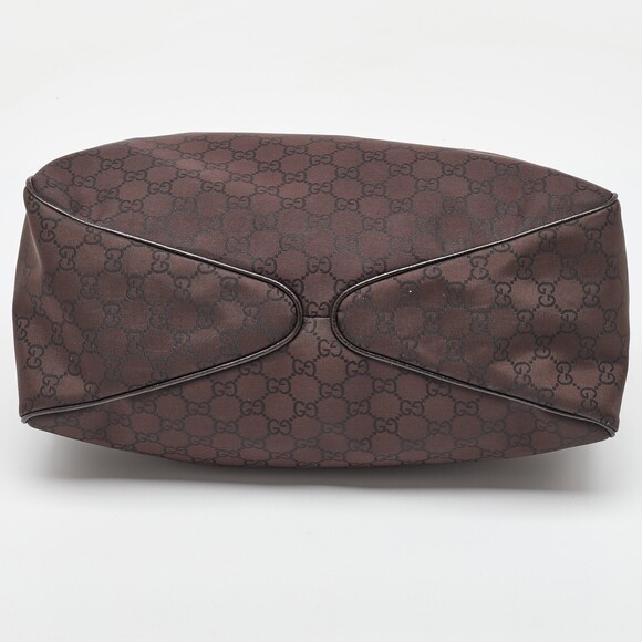Gucci Dark Brown Gg Nylon And Leather #169720G64B - Picture 6 of 9